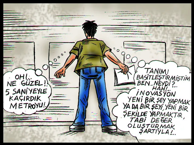 Kare 3 — Metroyu kaçırır; tanımı kendi cümlesine indirgemeye çalışır